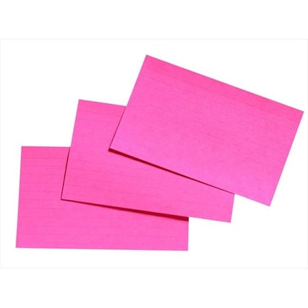 3 X 5 In. Heavyweight Ruled Index Card; Cherry; Pack - 100